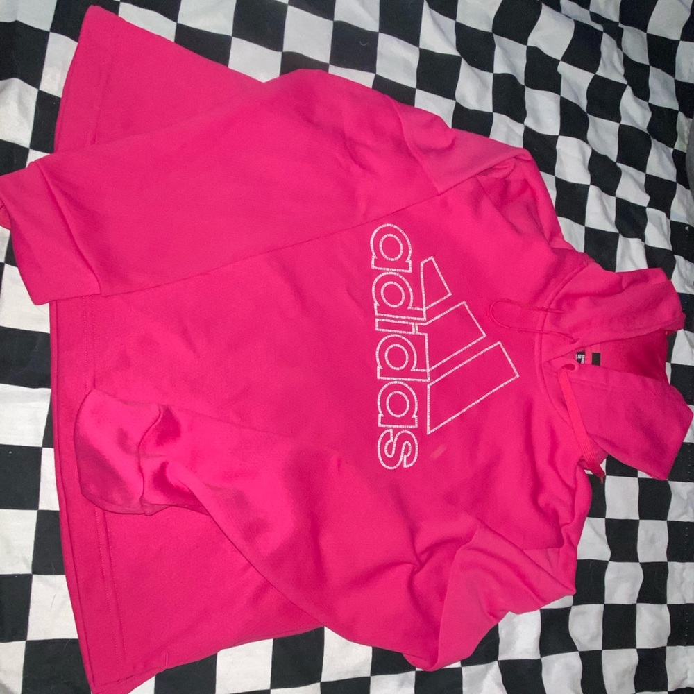 Large pink ADIDAS hoodie